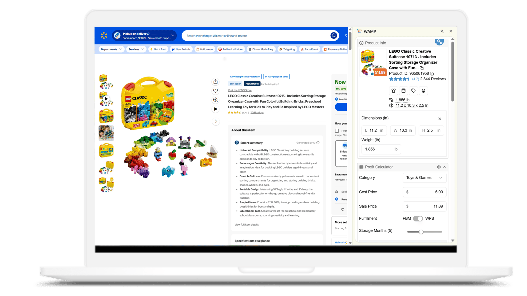 WAMP by SellerAmp - Walmart Product Analysis 