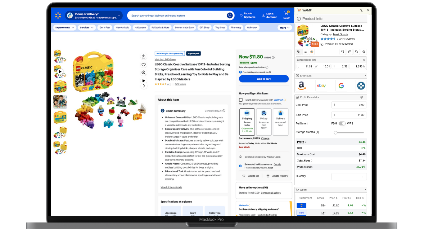 WAMP for Walmart sellers profit calculator WAMP for Walmart sellers profit calculator